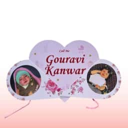 Heart Theme Cutout Name Board