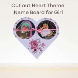 Heart Theme Cutout Name Board