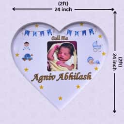 Heart Shape Baby Name Reveal Board