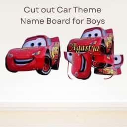 Car Theme Name Board for Boys