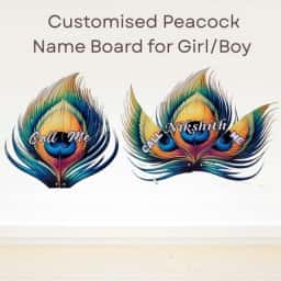 Peacock Name Board for Newborn 