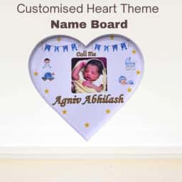 Heart Shape Baby Name Reveal Board