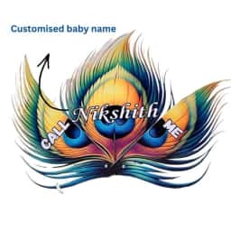 Peacock Name Board for Newborn 