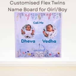Baby Twins Flex Name Board