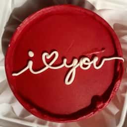 Red Velvet Love Theme Cake