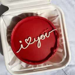 Red Velvet Love Theme Cake