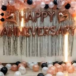 Rose Gold Theme Anniversary Decor