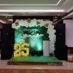 Green Backdrop Stage Decor