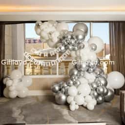 Elegant Silver and White Decoration