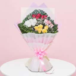 Mixed Color Roses for Birthday