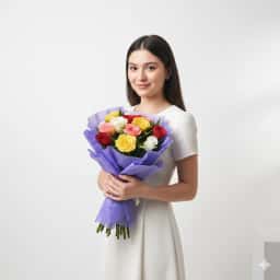 Buy Mix Flower Bouquet in Kolkata 