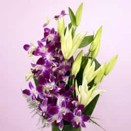 Orchids n Lily Flower Tower