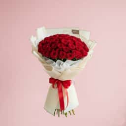 50 Pc Red Roses Bouquet