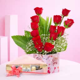 Rose Box with Ferrero Rocher