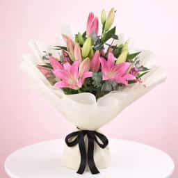 Pretty Pink Lily Bouquet