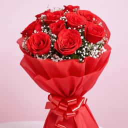 Roses with Truffle Cake Combo