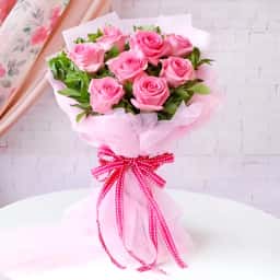 Pink Rose Bouquet in Ahmedabad