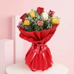 Mixed Roses Bouquet for Birthday