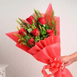 Red rose flower bouquet delivery in Mumbai