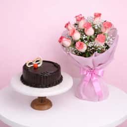 Love Roses and Cake Combo
