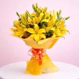 Yellow Lilies Flower Bunches
