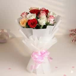 Pretty mix rose bouquet delivery in Chennai