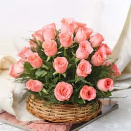 Pink Rose Basket