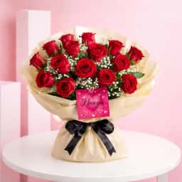 Blushing Red Rose Bundle
