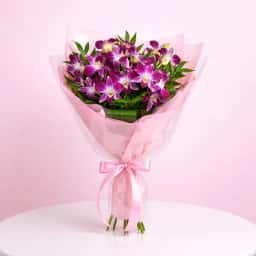 Elegant Purple Orchids Bouquet