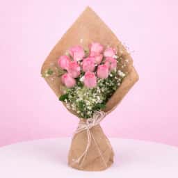 Aesthetic Pink Rose Bouquet