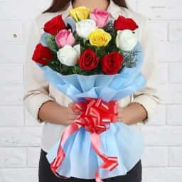 mixed rose flower bouquet delivery in Mumbai