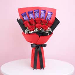Flower and Chocolate Bouquet