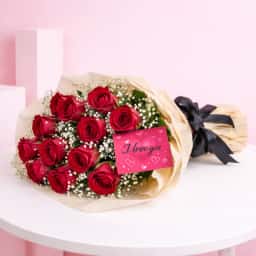 Blushing Red Rose Bundle
