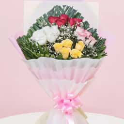 Mixed Color Roses for Birthday