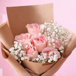 Pink Floral Bouquet & Sweet Forest Combo