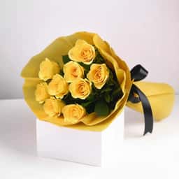 Elegant yellow rose flower bouquet in Mumbai