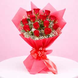 12 Red Rose Bunch
