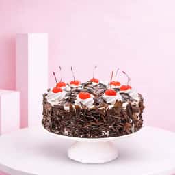 White & Red Rose Blooms with Cake Combo