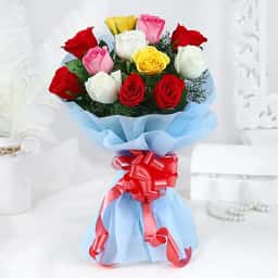 Elegant mixed rose bouquet delivery in Lucknow
