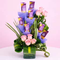 Simple Rose and Chocolate Bouquet