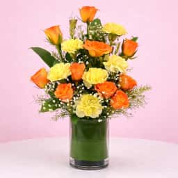 Pastel Blooms in a Vase