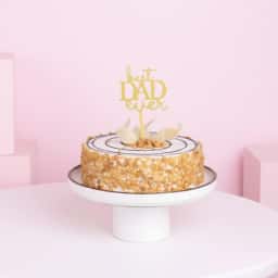 Best Dad Flower Bouquet with Cake