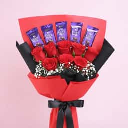 Flower and Chocolate Bouquet