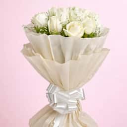 Snow White Rose Bouquet