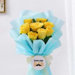 Classic yellow rose bouquet delivery in Hyderabad
