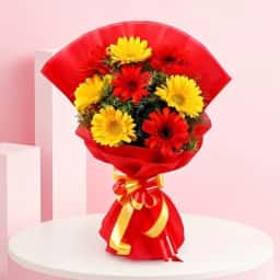 Glorious Red Yellow Gerberas