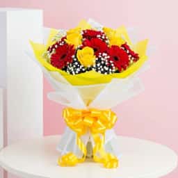 Mixed of Gerberas with Roses