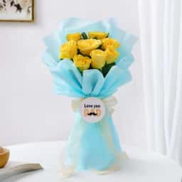Yellow rose bouquet delivery service in Ghaziabad