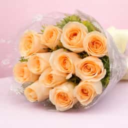 Peach Roses Bouquet