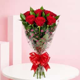 Simple Red Rose Bouquet